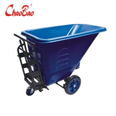 B-110B Outdoor Garbage Cart 350L Cart Hand Push Tilt Container