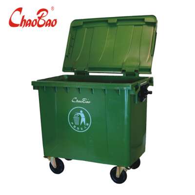 B-109 660L 1100L large capacity dustbin outdoor cleaning cart garbage container