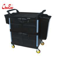 D-012A  Multipurpose 3 layers Cart Dinning Cart Cleaning Cart WITH DOOR